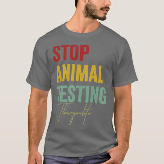Stop dierproeven met Vegan Animal Rights Activisme T-shirt