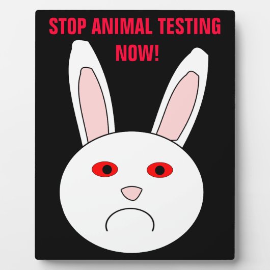 Stop dierproeven nu Plaque Fotoplaat (Voorkant)
