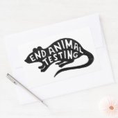 Stop dierproeven rechthoekige sticker (Envelop)