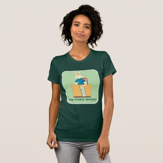 Stop dierproeven! t-shirt (Voorkant volledig)