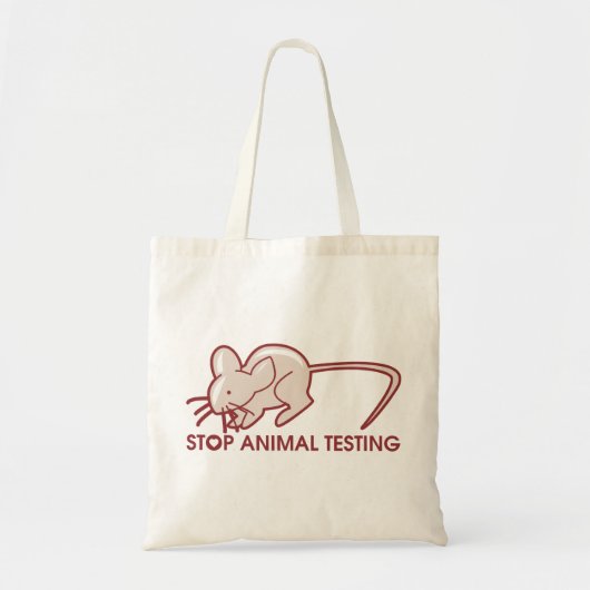 Stop dierproeven tote bag (Voorkant)