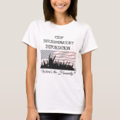 Stop discriminatie Uitzetting Immigratie Shirt (Voorkant)