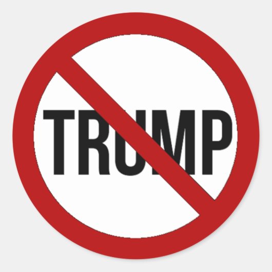 Stop Donald Trump Anti-Trump 2016 Ronde Sticker (Voorkant)