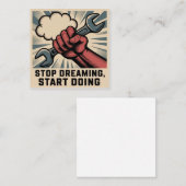 Stop Dromen, Begin te Doen Vierkante Visitekaartje (Voorkant / Achterkant)
