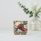 Stop Dromen, Begin te Doen Vierkante Visitekaartje (Staand voorkant)