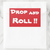 STOP Drop and Roll Stop Sign Sticker (Tas)