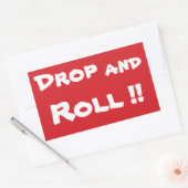 STOP Drop and Roll Stop Sign Sticker (Envelop)