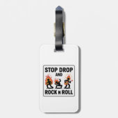 Stop Drop en Rock n Roll – In geval van brand Bagagelabel (Achterkant verticaal)