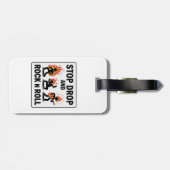 Stop Drop en Rock n Roll – In geval van brand Bagagelabel (Achterkant horizontaal)