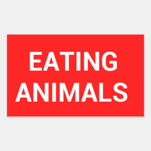 STOP EAT DIEREN STOP SIGN STICKER