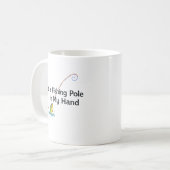 Stop een hengel in mijn hand koffiemok (Voorkant links)
