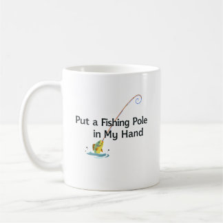 Stop een hengel in mijn hand koffiemok