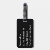 STOP, een leuk en kleurrijk ontwerp - gepersonalis Bagagelabel (Achterkant verticaal)