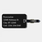 STOP, een leuk en kleurrijk ontwerp - gepersonalis Bagagelabel (Achterkant horizontaal)