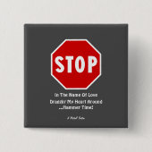 STOP... Een MisterP-Button Vierkante Button 5,1 Cm (Voorkant)