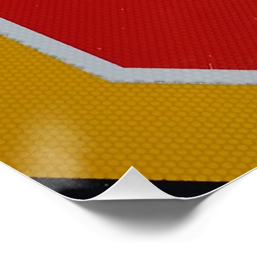 STOP en Denk het Over Fun Traffic Sign Poster (Hoek)