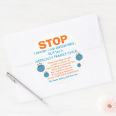 Stop en denk: Medisch kwetsbare kind Stickers (Envelop)