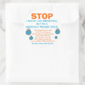 Stop en denk: Medisch kwetsbare kind Stickers (Tas)