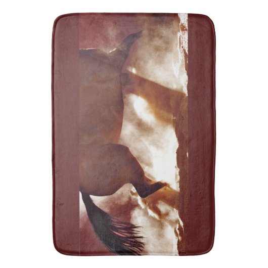 Stop en draai Western paard van Bath Mat (Voorkant Verticaal)