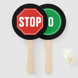 STOP en GA Teken Handwaaier