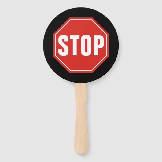 STOP en GA Teken Handwaaier (Voorkant)