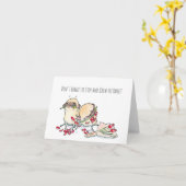 Stop en Kauw op de Rozen pug card Kaart (Gele Bloem)