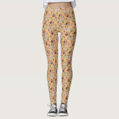 Stop en Ruik de aardbeien Kleurgeel Leggings (Voorkant)