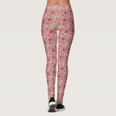 Stop en Ruik de aardbeien Snagelroze Leggings (Achterkant)