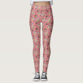 Stop en Ruik de aardbeien Snagelroze Leggings (Voorkant)