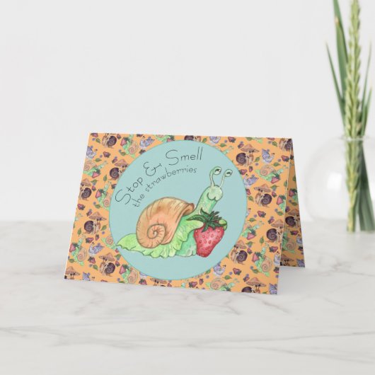 Stop en Ruik de aardbeien Snagelzelfzorg C Kaart (Voorkant)
