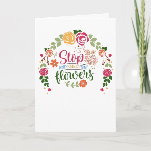 Stop en Ruik de Bloemen Kaart (Voorkant)