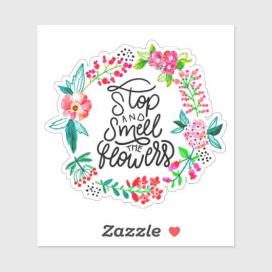 Stop en ruik de bloemen sticker (Vel)