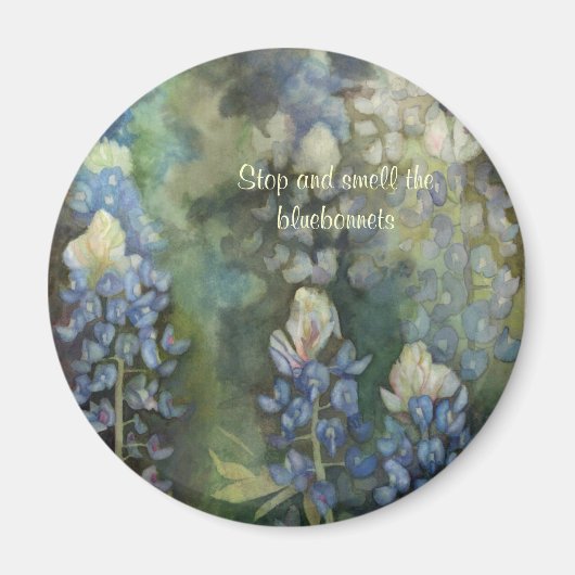 Stop en ruik de Bluebonnets Koelkast Magnet (Voorkant)