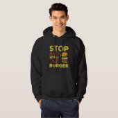 Stop en ruik de brander i Cheeseburger Design Hoodie (Voorkant volledig)