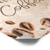 Stop en ruik de koffie Kitchen Cafe Barista Poster (Hoek)