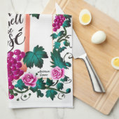 Stop en ruik de Rosé Custom Pink Vino Theedoek (Quarter Fold)