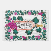 Stop en ruik de Rosé Custom Pink Vino Theedoek (Horizontaal)