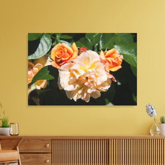 Stop en Ruik de Rozen Canvas Afdruk (Insitu (Woonkamer))