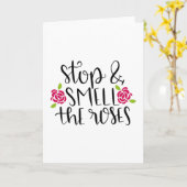 Stop en ruik de rozen kaart (Gele Bloem)