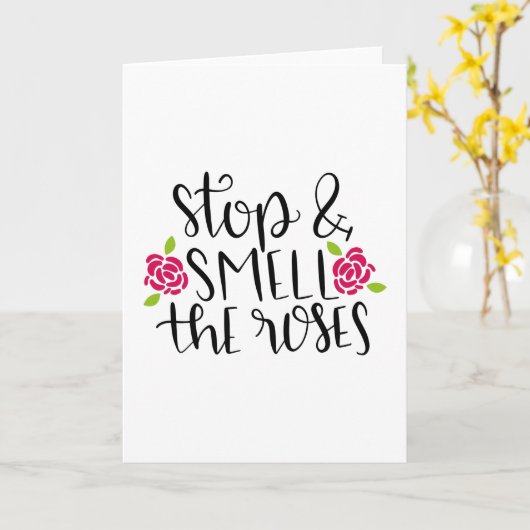 Stop en ruik de rozen kaart (Gele Bloem)