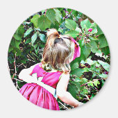 Stop en Ruik de Rozen Magnet van de Foto (Voorkant)