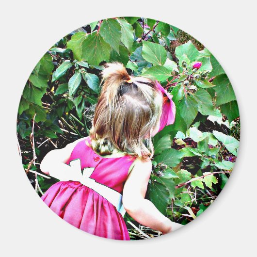 Stop en Ruik de Rozen Magnet van de Foto (Voorkant)