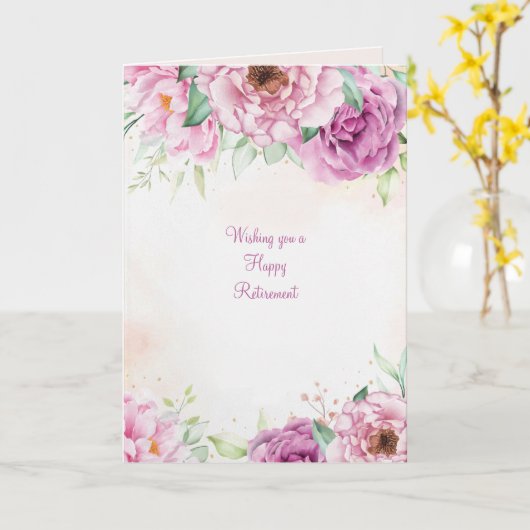 Stop en ruik de Rozen Pensioen Kaart (Gele Bloem)