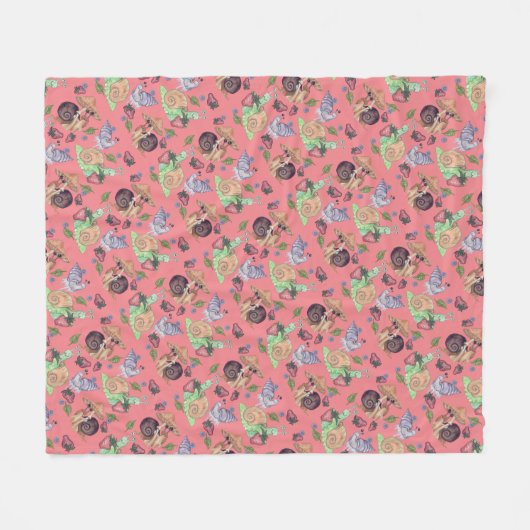 Stop en Ruik het palatroonvezel van de aardbeien Fleece Deken (Voorkant (Horizontaal))