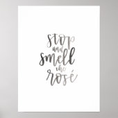Stop en Ruik het Roos" - Kunst met boog Poster (Voorkant)