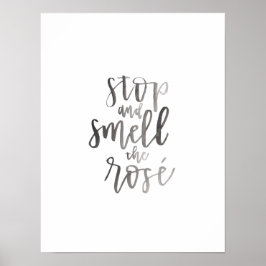 Stop en Ruik het Roos" - Kunst met boog Poster