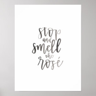 Stop en Ruik het Roos" - Kunst met boog Poster