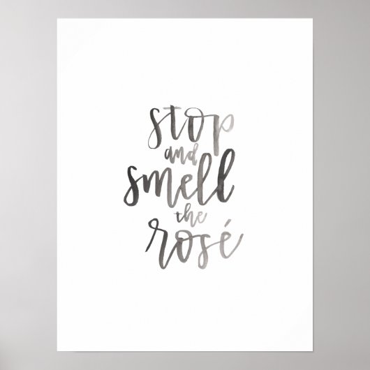 Stop en Ruik het Roos" - Kunst met boog Poster (Voorkant)