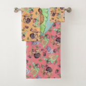 Stop en ruik het slakkenpatroon van aardbeien bad handdoek (Insitu)