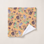 Stop en ruik het slakkenpatroon van aardbeien bad handdoek (Wasdoekje)